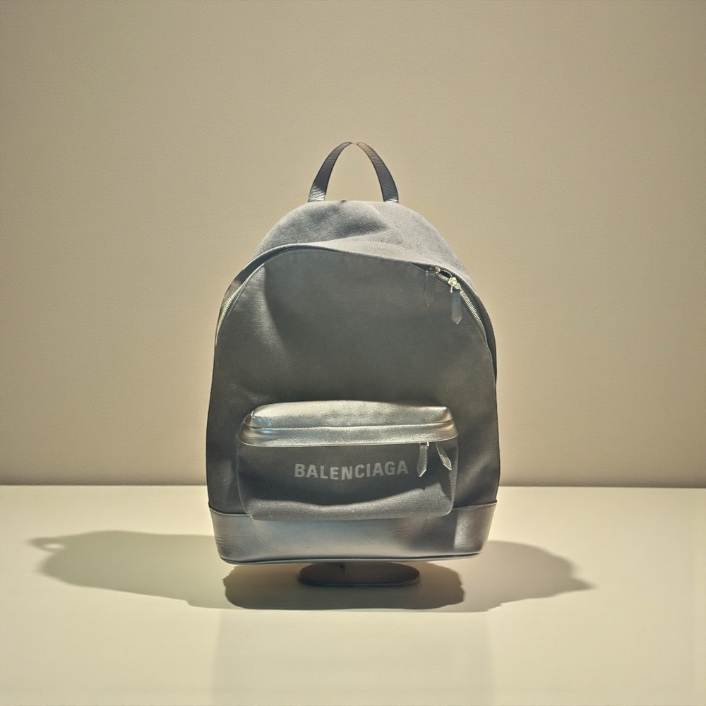 Balenciaga Silver and Gray Backpack